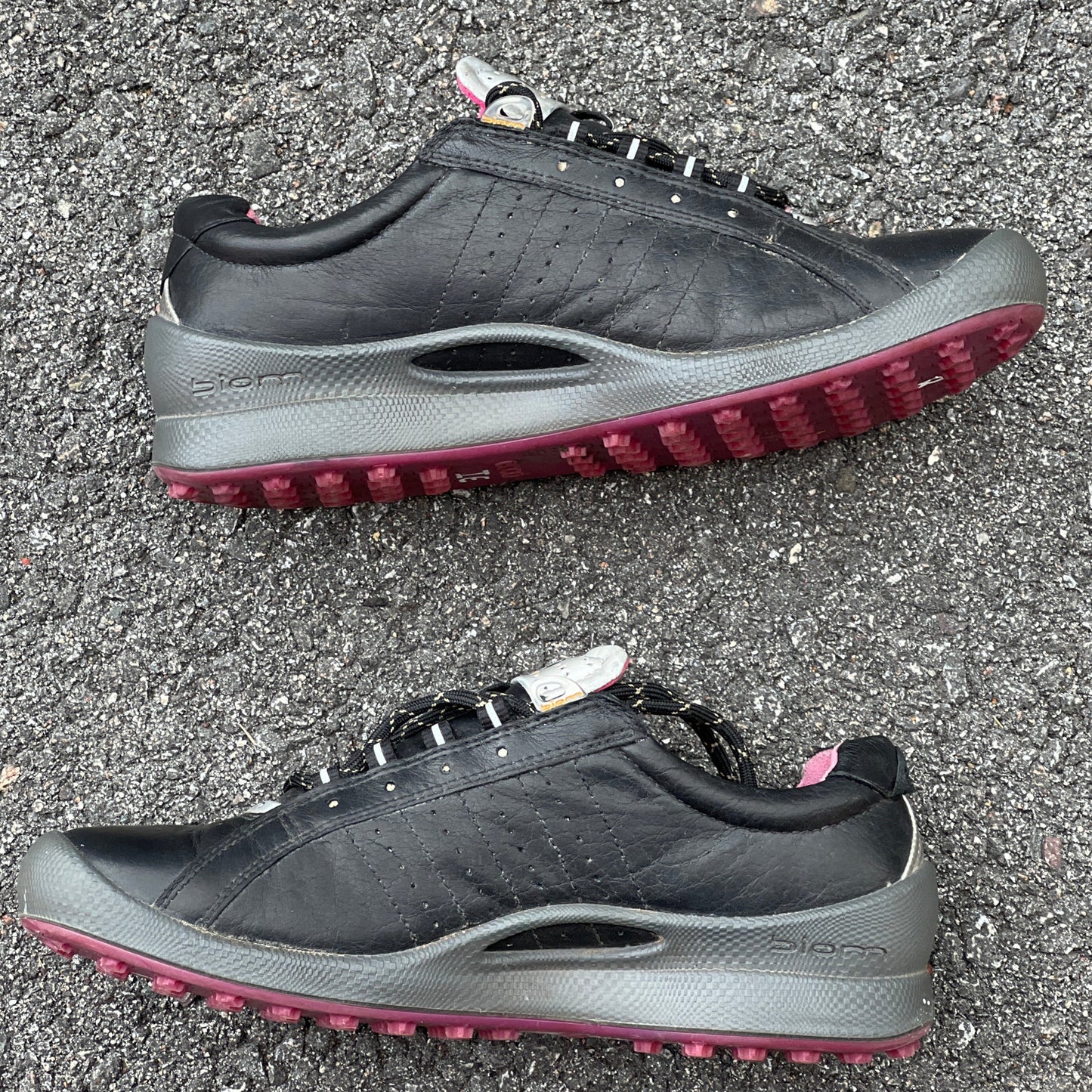 Women’s Ecco  Biom Spikeless Golf Shoes 39EU -Black/Pink- Hydromax Yak Leather