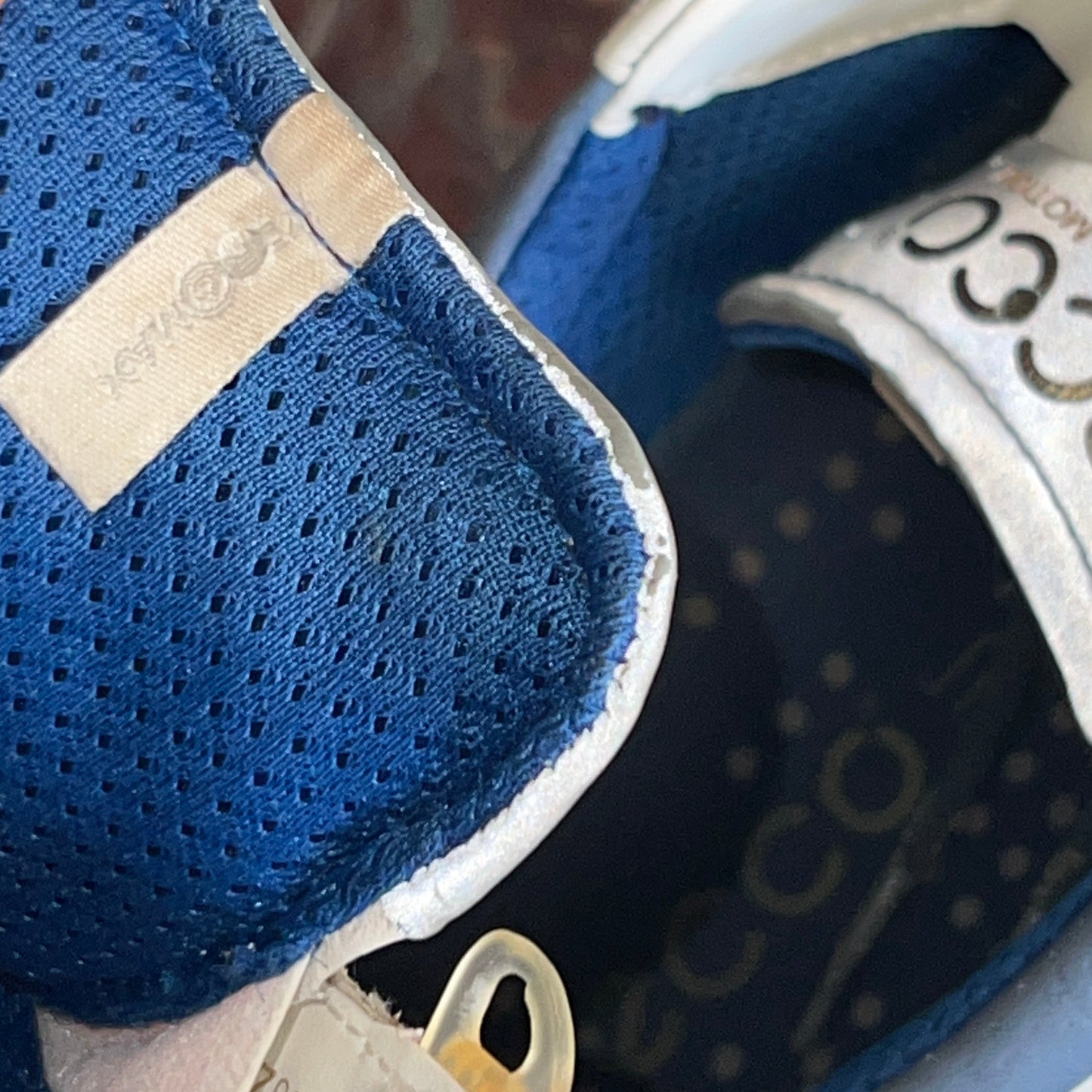 Men’s Ecco Biom Cleated Golf Shoe  46EU •White/Blue• Hydromax Yak Leather