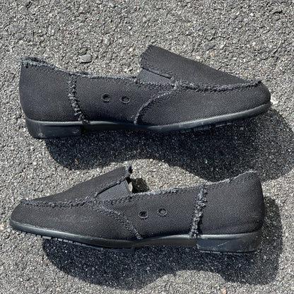 (Aerosoles SureGrip Women's •You Betcha• Non-Slip Flats 8M Black Canvas