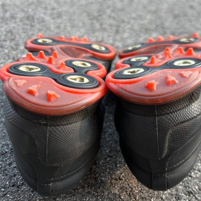 Men’s Ecco Biom Cleated Golf Shoe  44EU• Black/Red • Hydromax Yak Leather