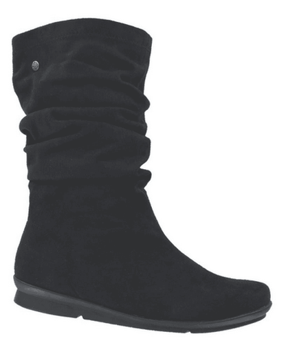 Bussola Women's •Combia 1560•  Mid-High Scrunch Boot - Black - ShooDog.com