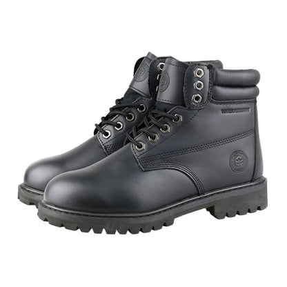 Men's JACATA 6" Classic Work Boot -  8603 Black Leather - ShooDog.com